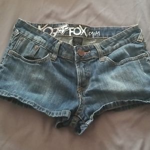Fox Distressed Denim Shorts